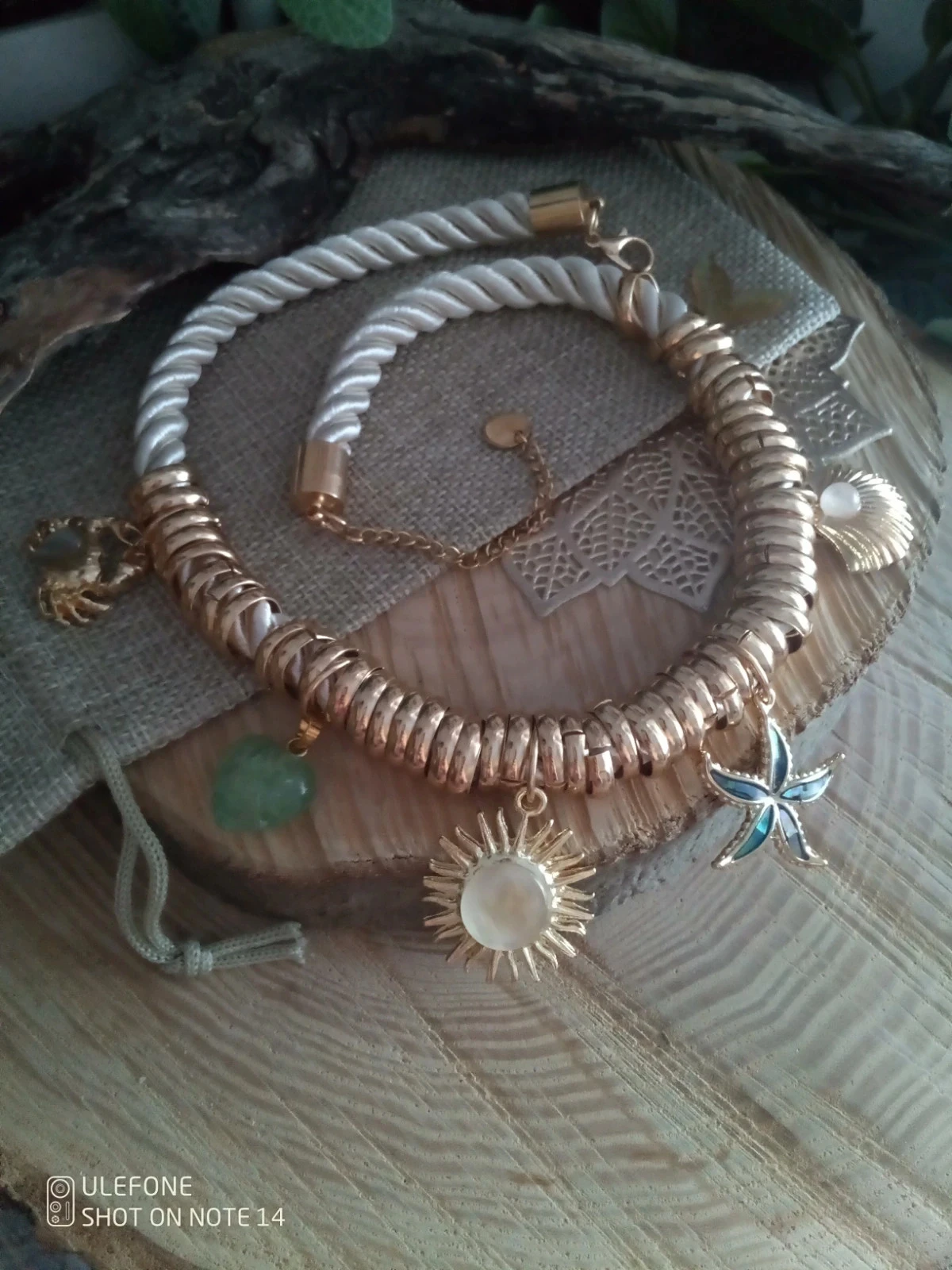 Collier bohème charmes océan avec pierres naturelles – photo 2